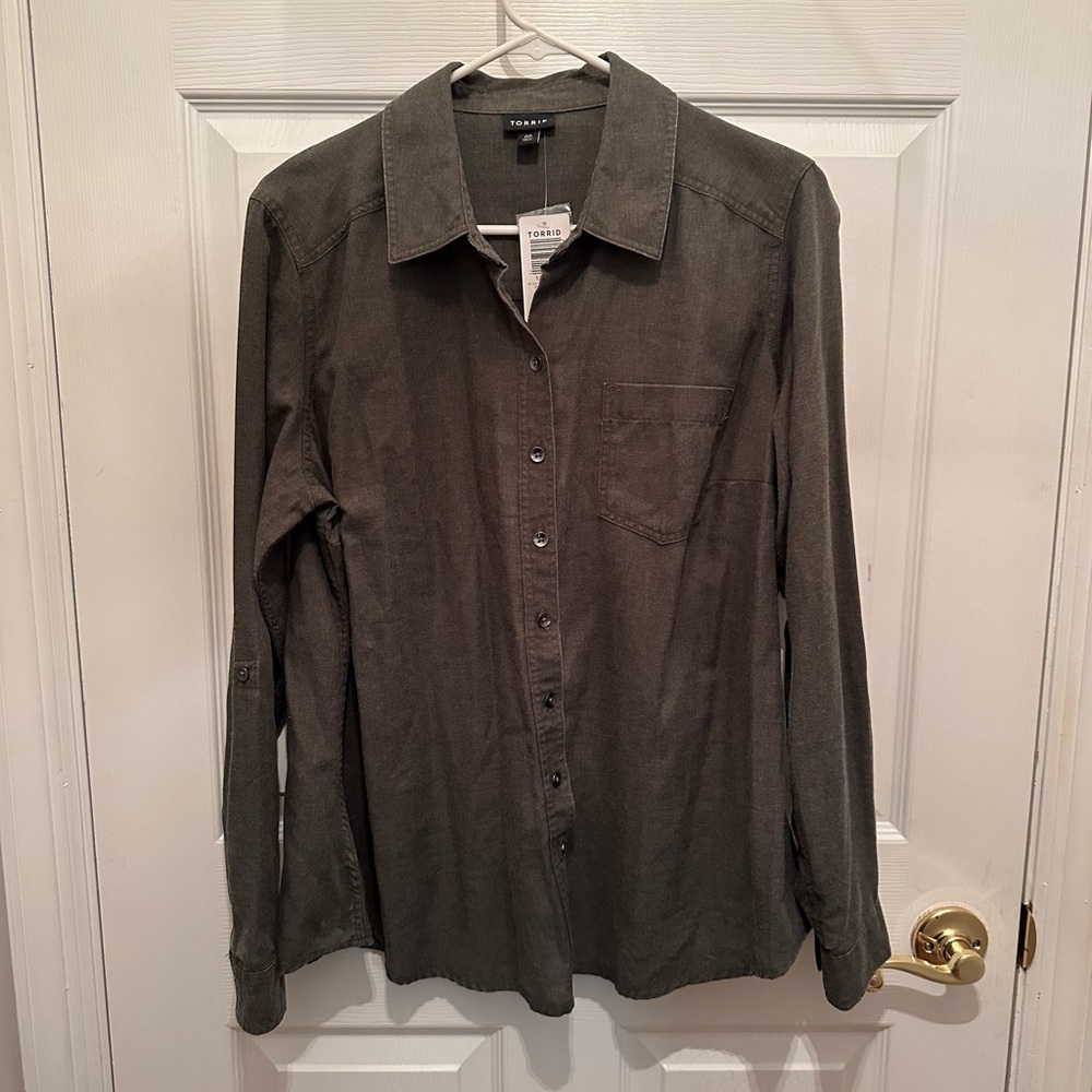 Torrid Utility Button Up - Picture 4 of 9